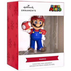 New! Super Mario Bros. Mushroom Hallmark Christmas Ornament 2022 Nintendo Games